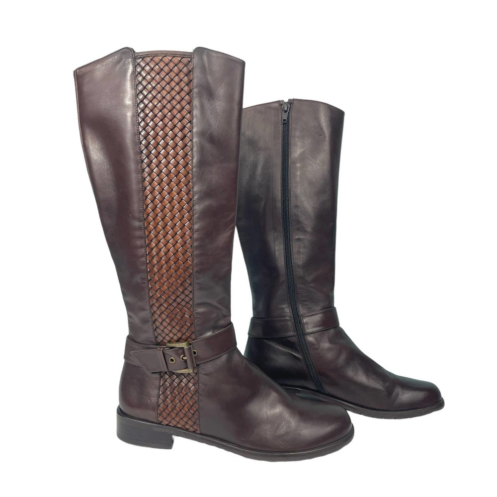 Stuart Weitzman Brown Leather Riding Boots | Size 7